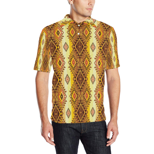 Native Pattern Print Design A09 Men Polo Shirt