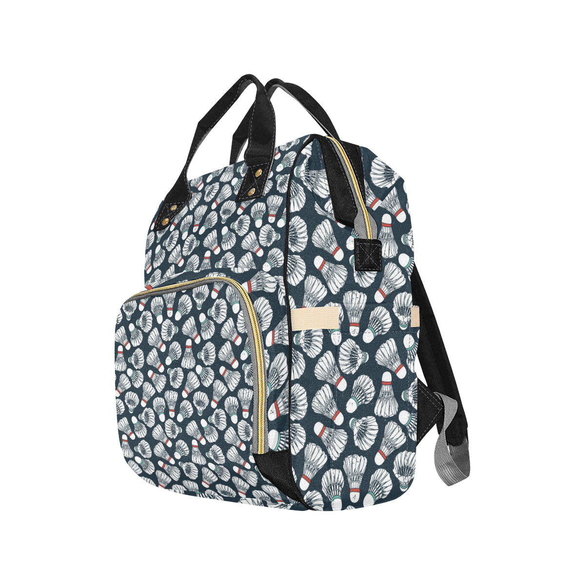 Badminton Ball Pattern Print Design 01 Diaper Bag Backpack
