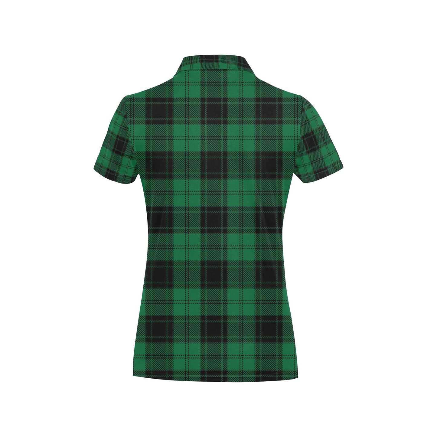 Tartan Green Print Design LKS302 Women's Polo Shirt