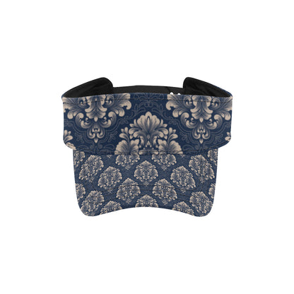 Damask Blue Luxury Print Pattern Unisex Sun Visor