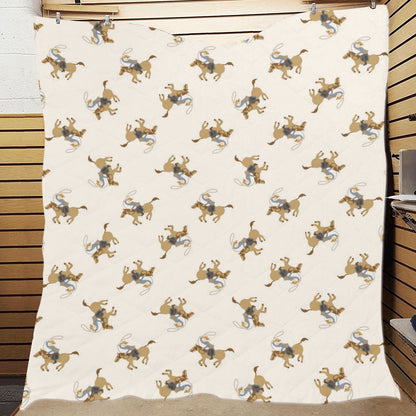 Cowboy Pattern Print Design 01 Premium Quilt