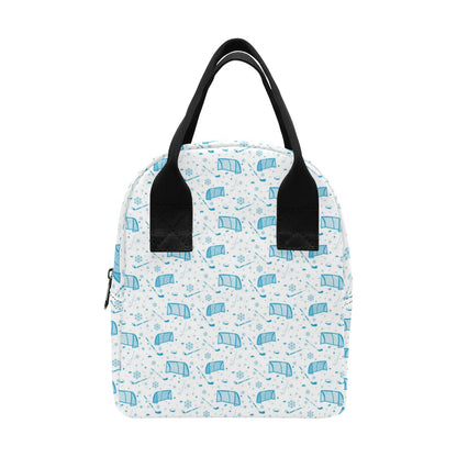 Hockey Print Design LKS303 Insulated Lunch Bag