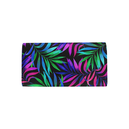 Tropical Flower Pattern Print Design TF010 Women's Trifold Wallet