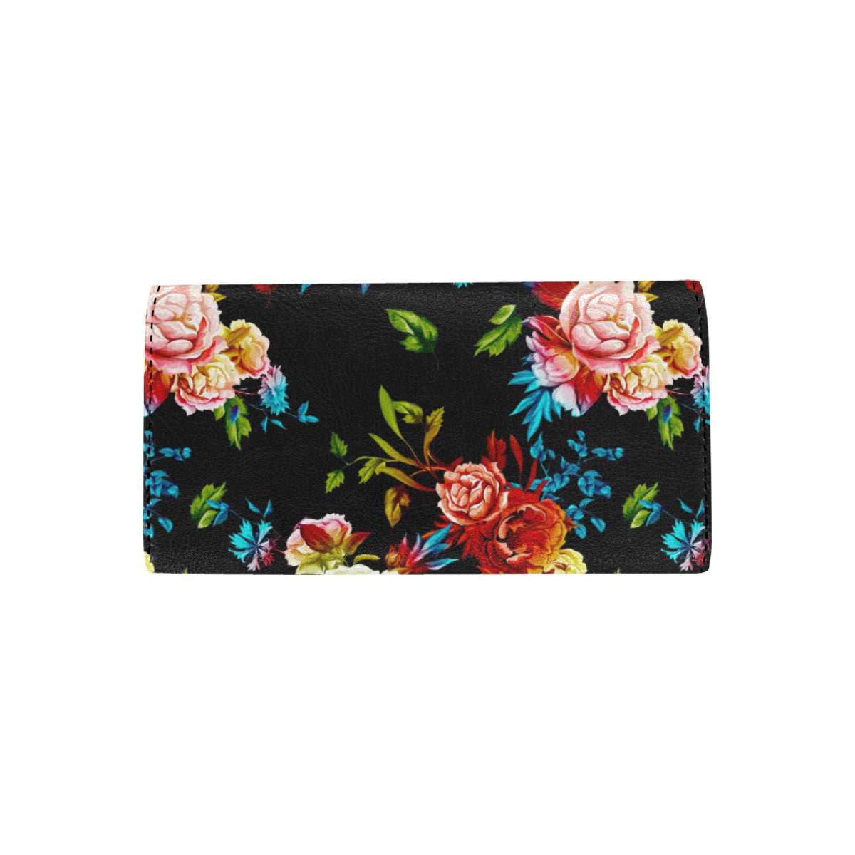 Peony Pattern Print Design PE07 Women's Trifold Wallet