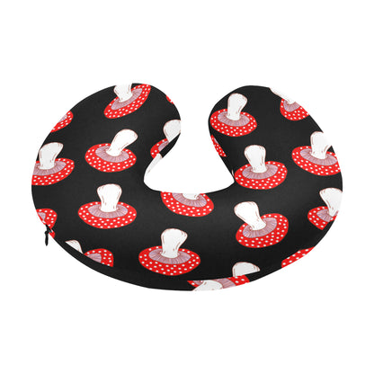 Mushroom Pattern Print Design A02 U-Shaped Travel Neck Pillow