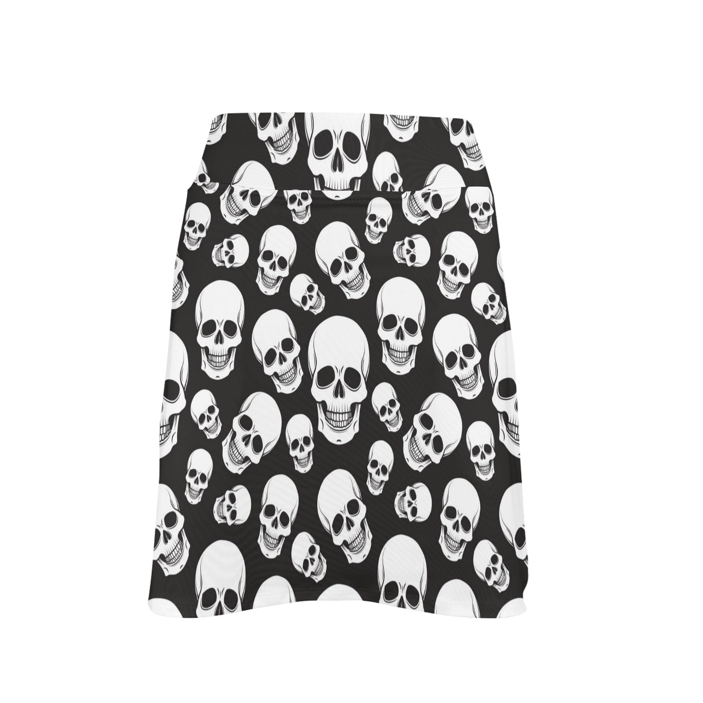 Skull Print Design LKS301 17" Golf & Pickleball Skort with Pockets
