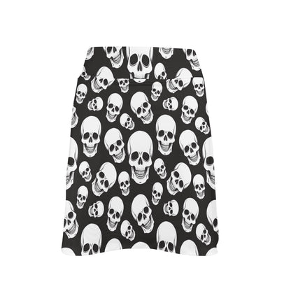 Skull Print Design LKS301 17" Golf & Pickleball Skort with Pockets