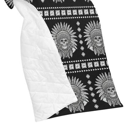 Native American Indian Skull Premium Quilt