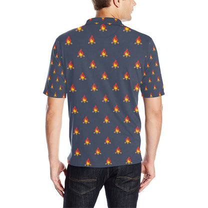 Campfire Pattern Print Design 02 Men Polo Shirt