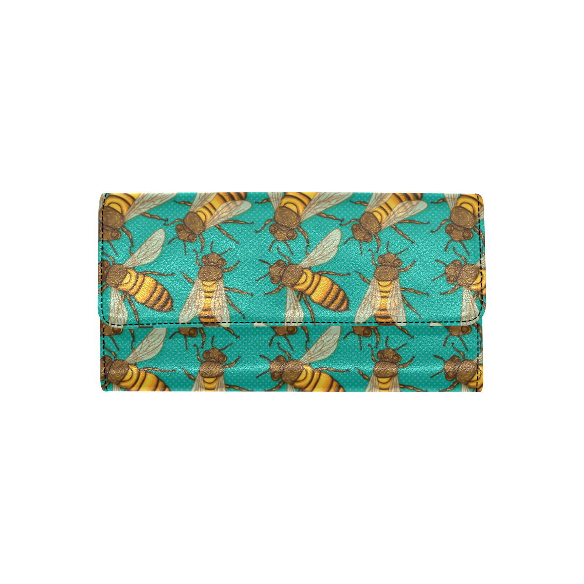 Bee Pattern Print Design BEE04 Women's Trifold Wallet
