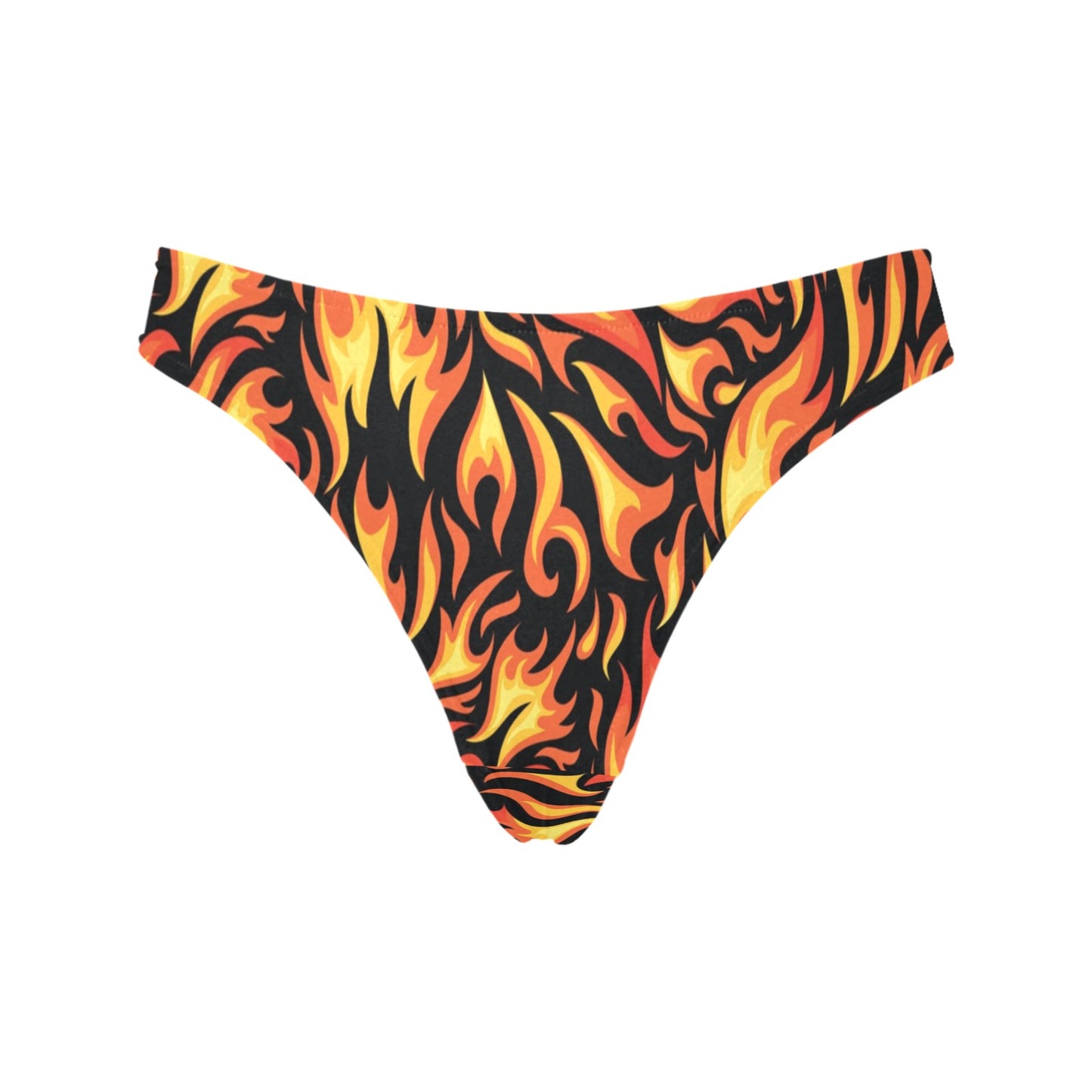 Flame Fire Design Pattern Women's Thongs