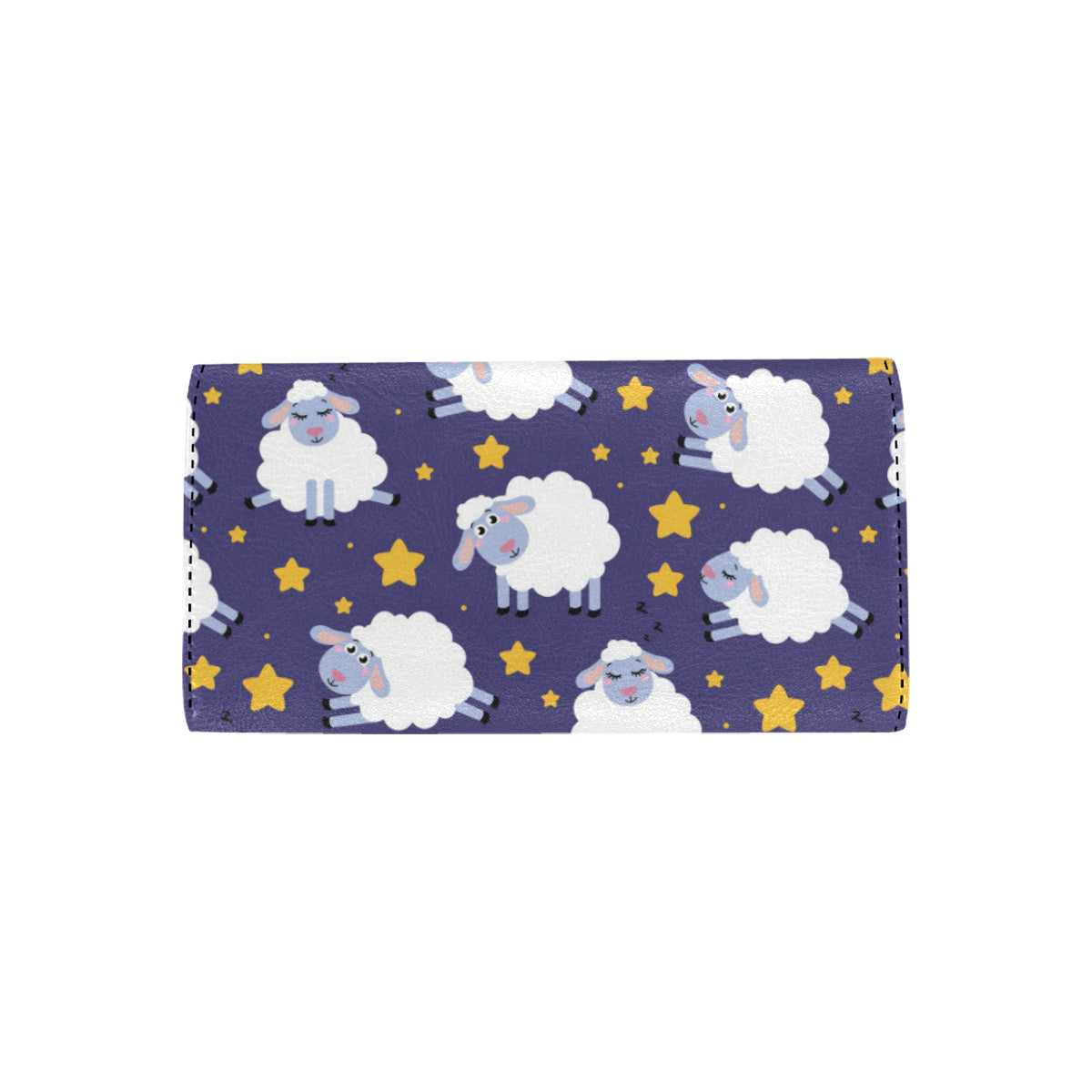 Sheep Pattern Print Design 03 Women's Trifold Wallet