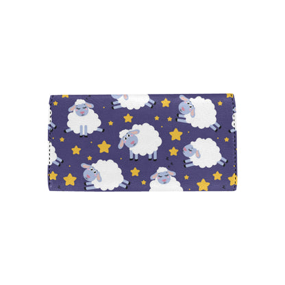 Sheep Pattern Print Design 03 Women's Trifold Wallet