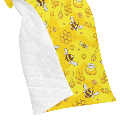 Bee Pattern Print Design BEE01 Premium Quilt