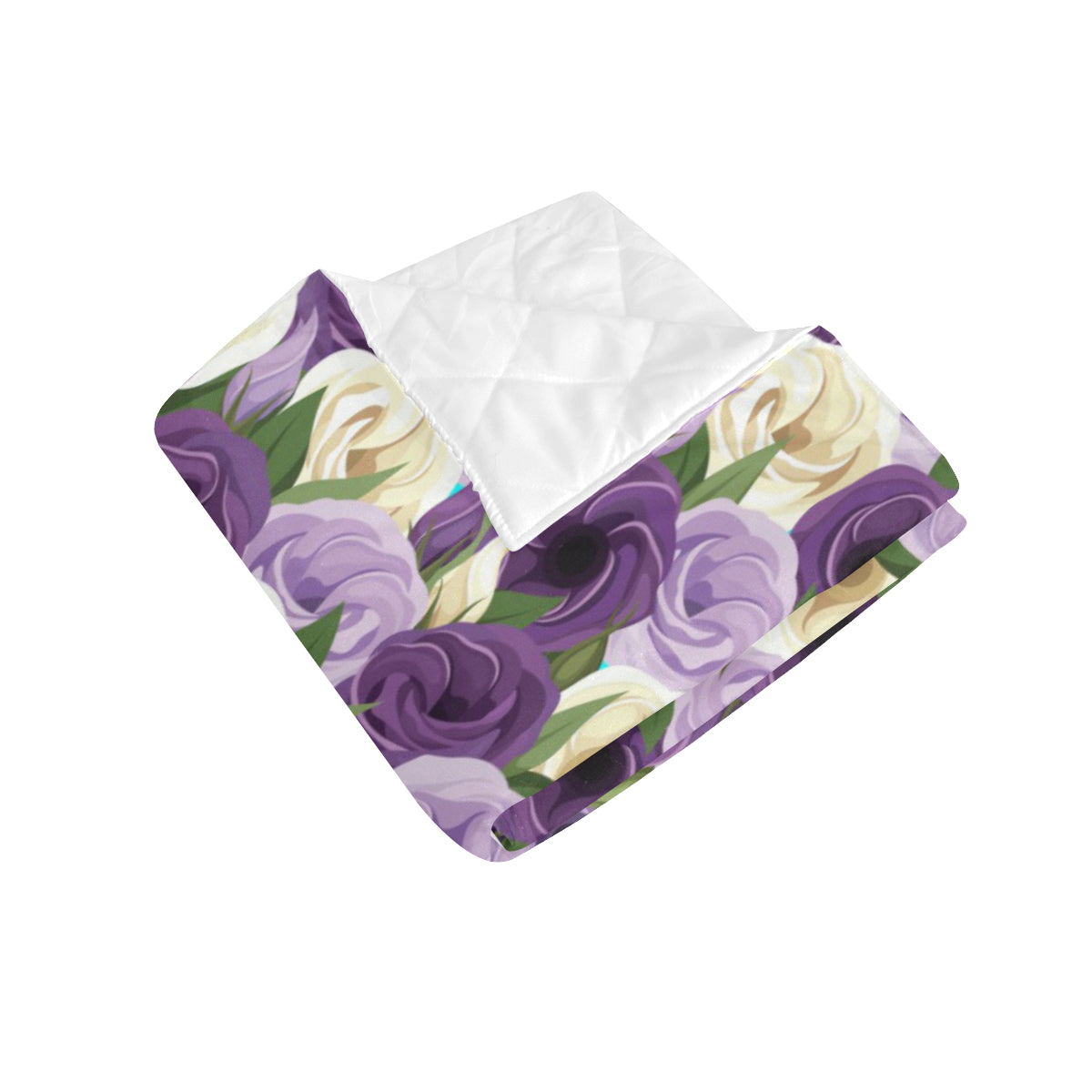 Lisianthus Pattern Print Design LT01 Premium Quilt