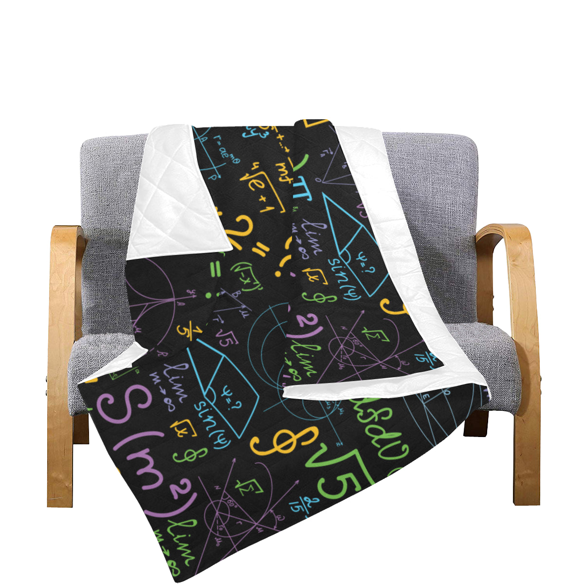 Math Pattern Print Design 03 Premium Quilt