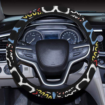 Skull Print Design LKS305 Steering Wheel Cover with Elastic Edge