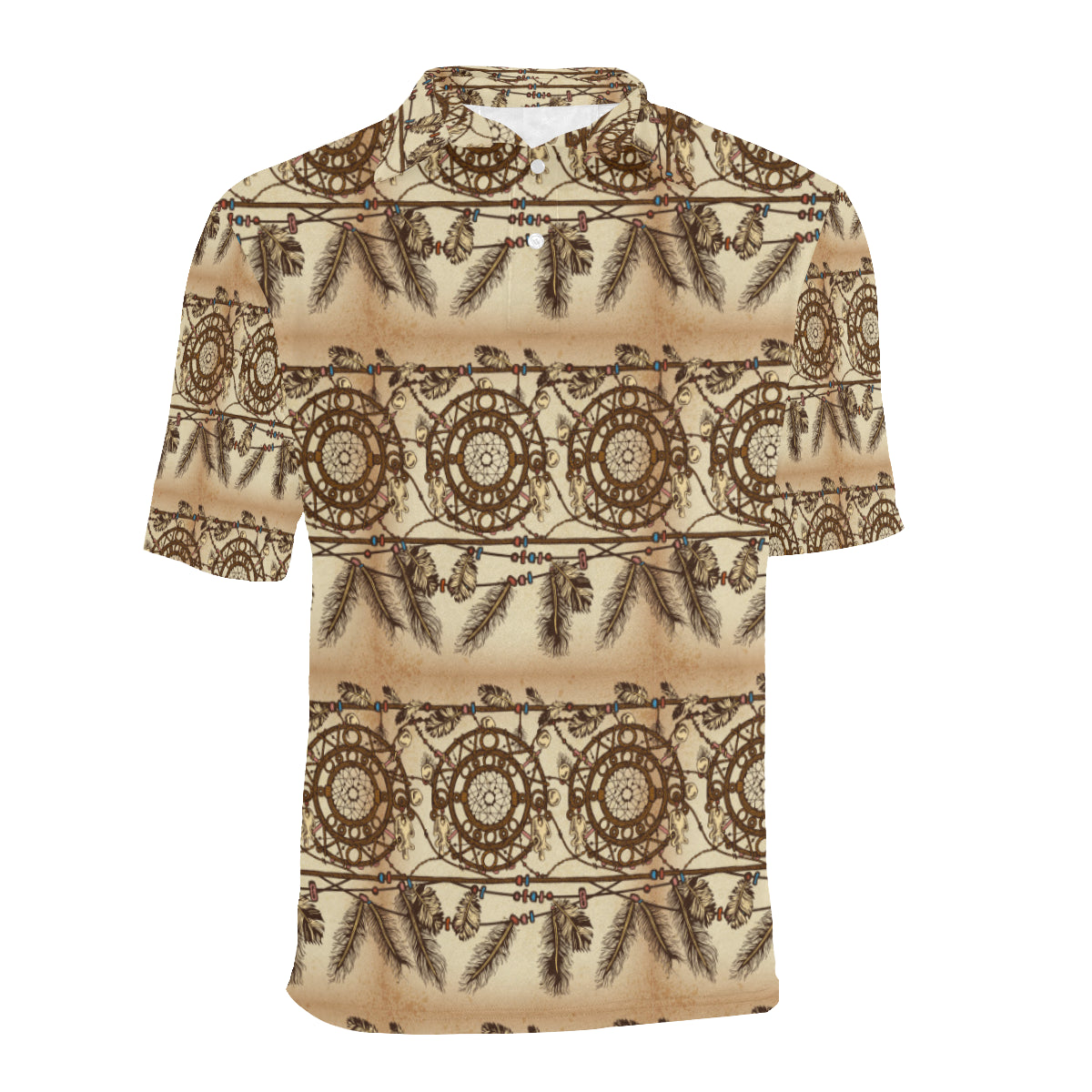 Dream catcher vintage native Men Polo Shirt