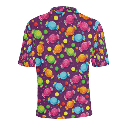 Candy Pattern Print Design CA05 Men Polo Shirt