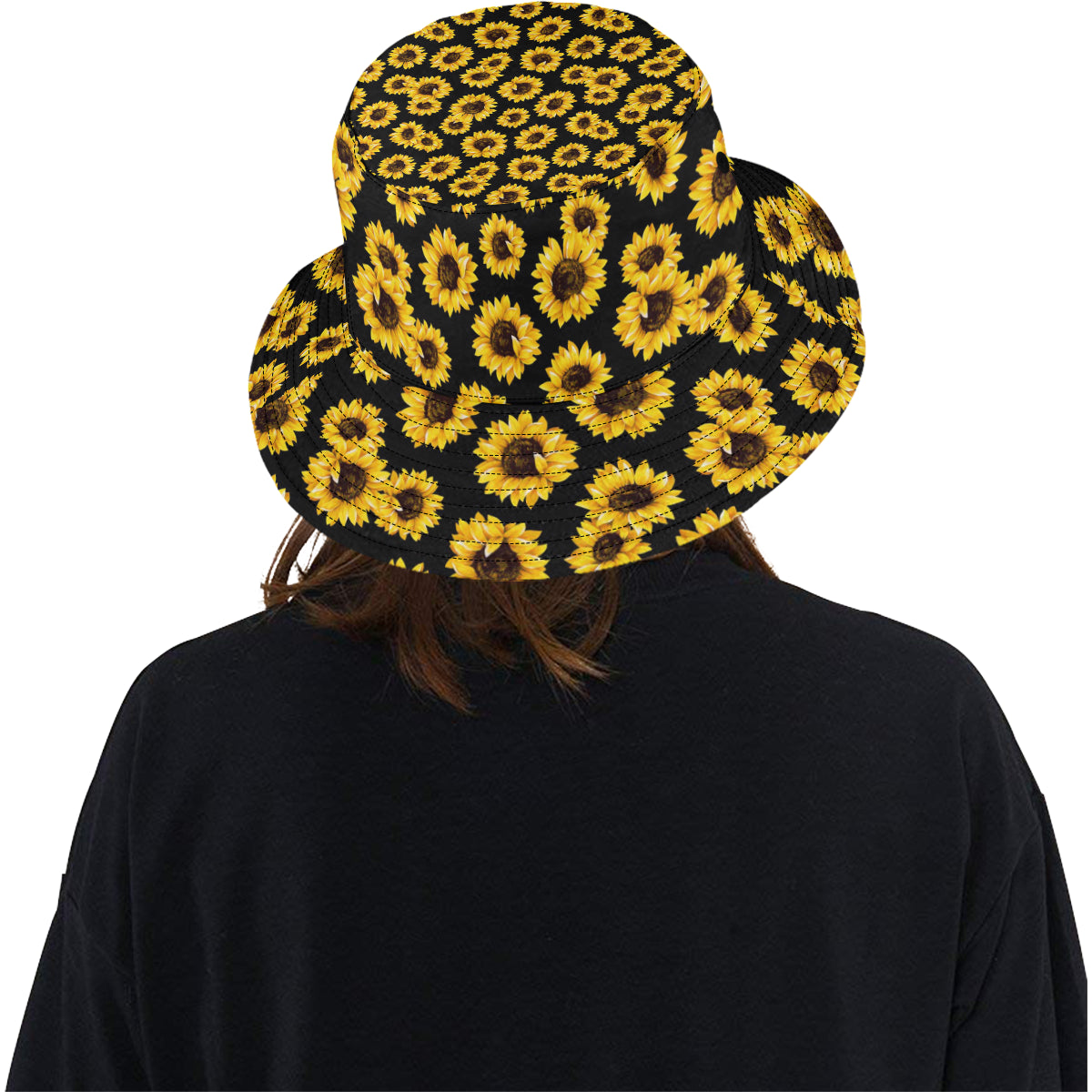 Sunflower Pattern Print Design SF05 Unisex Bucket Hat