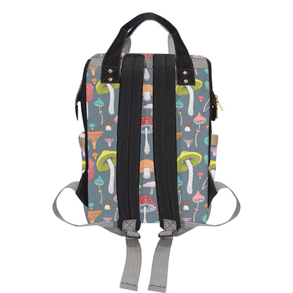 Mushroom Pattern Print Design A03 Diaper Bag Backpack