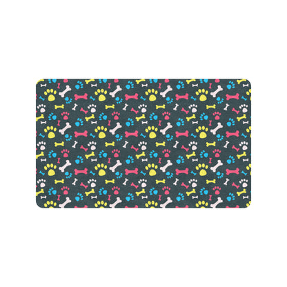 Paw Design Print Rubber Doormat