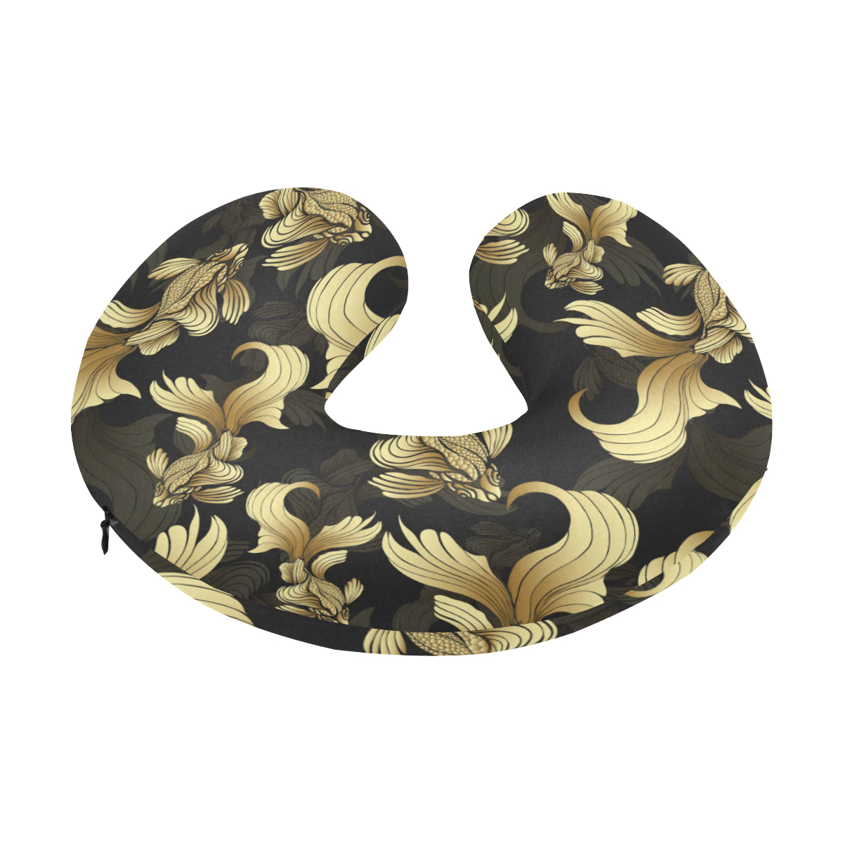 Goldfish Pattern Print Design 02 U-Shaped Travel Neck Pillow