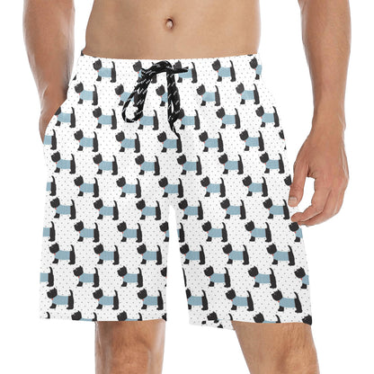 Scottish Terriers Print Design LKS3012 Men's Swim Trunks Beach Shorts