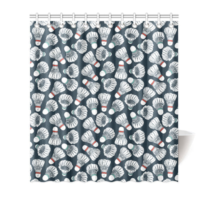 Badminton Ball Pattern Print Design 01 Shower Curtain
