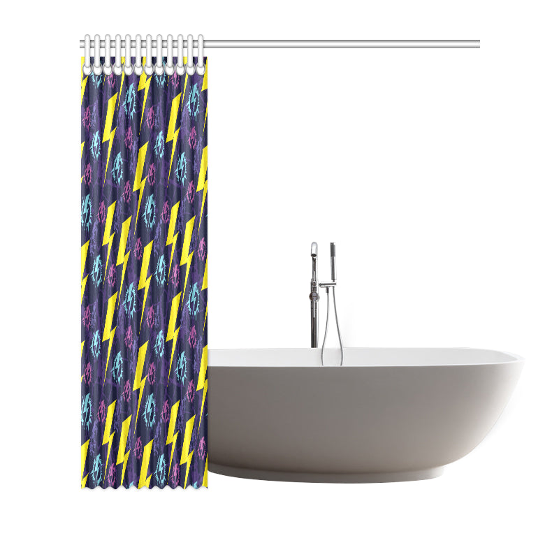 Lightning Thunder Pattern Print Design 01 Shower Curtain