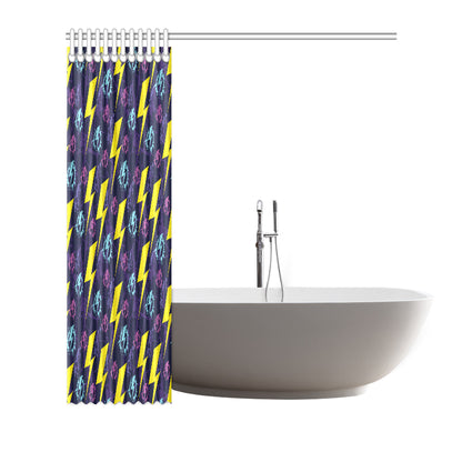 Lightning Thunder Pattern Print Design 01 Shower Curtain
