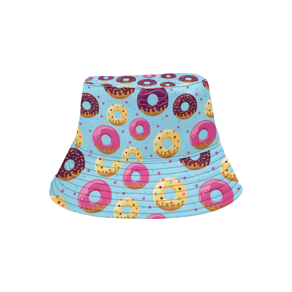 Donut Pattern Print Design DN07 Unisex Bucket Hat
