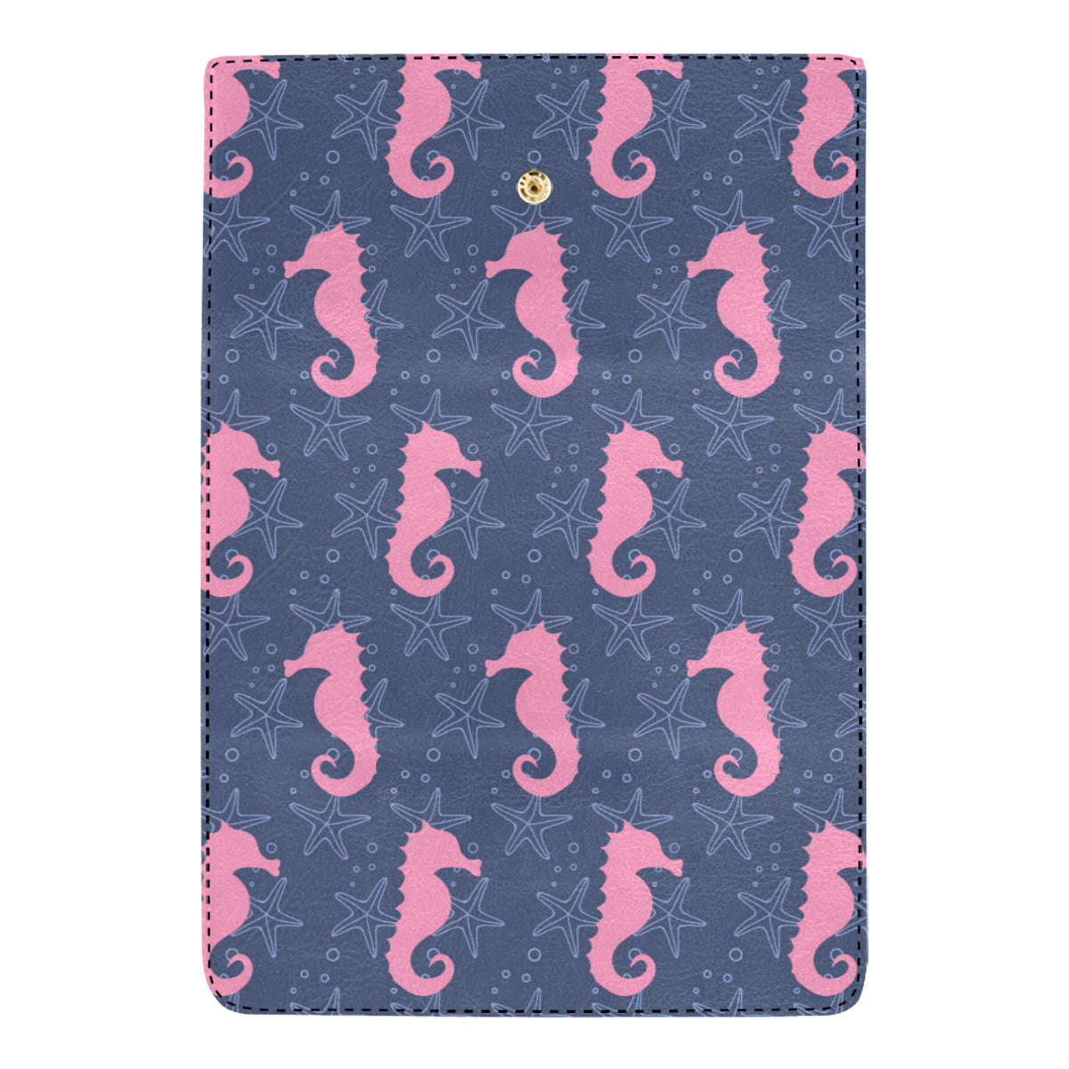 SeaHorse Pink Pattern Print Design 02 Women's Trifold Wallet