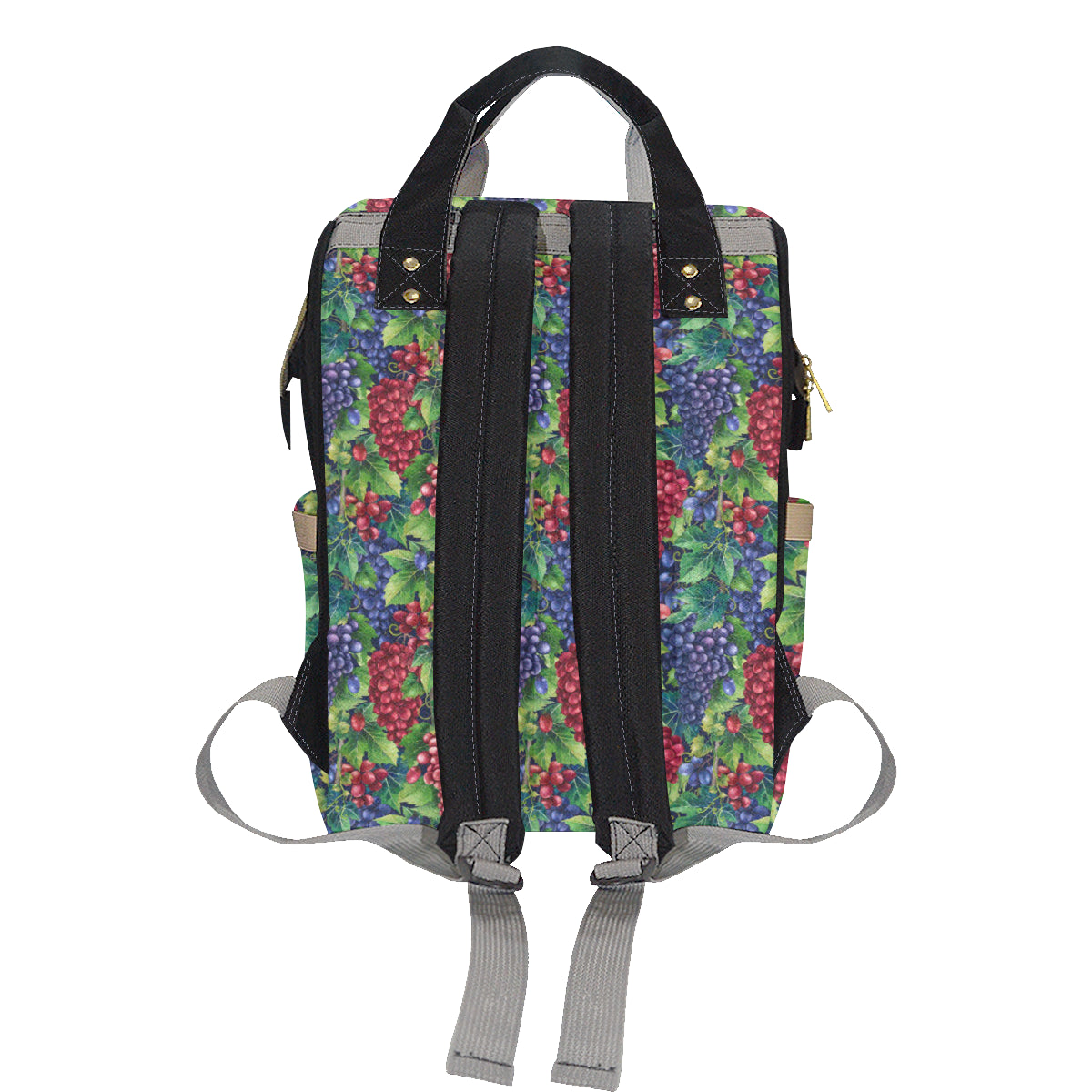 Grape Pattern Print Design GP02 Diaper Bag Backpack