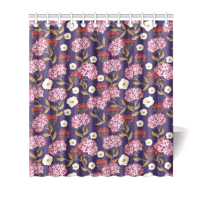 Hydrangea Pattern Print Design HD010 Shower Curtain