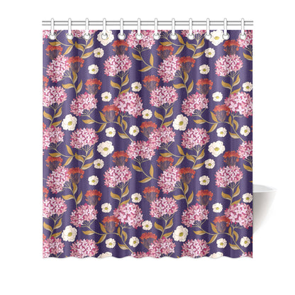 Hydrangea Pattern Print Design HD010 Shower Curtain