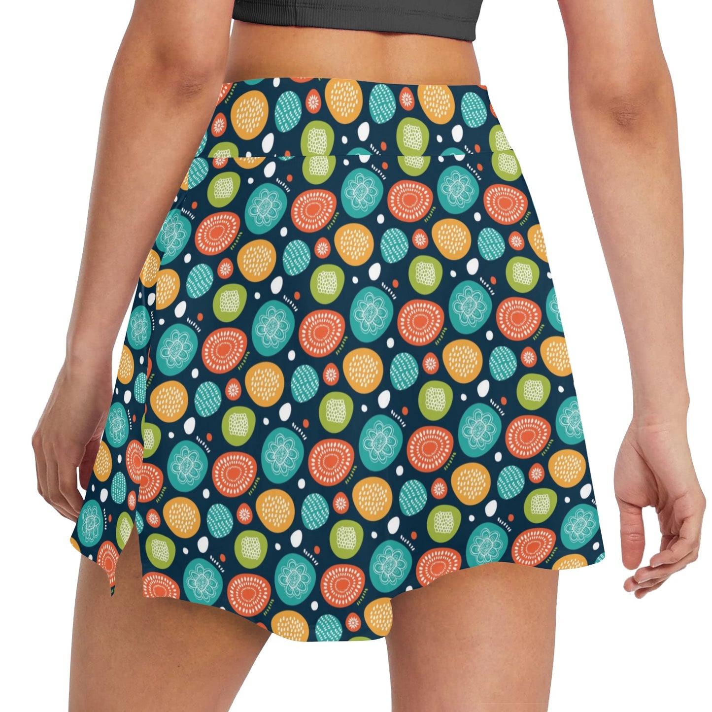 Swedish Themed Design 17" Golf & Pickleball Skort with Pockets