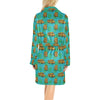 School Bus Print Design LKS308 Women's Fleece Robe