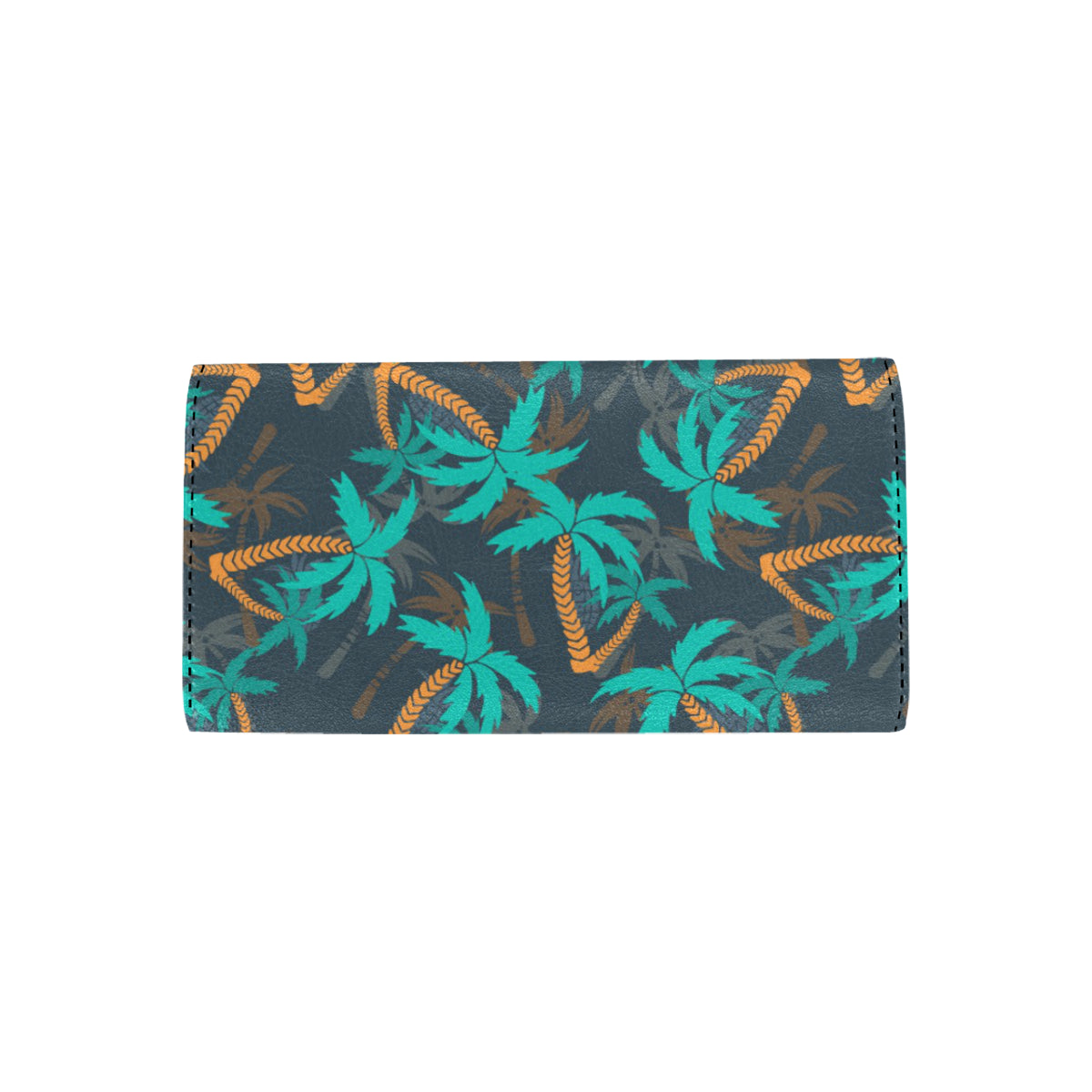 Palm Tree Pattern Print Design PT01 Women's Trifold Wallet
