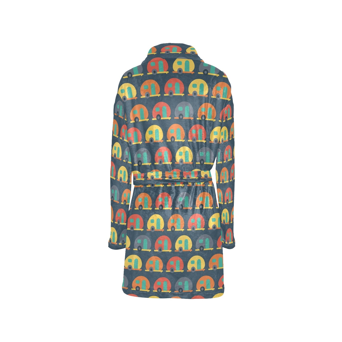 Camper Pattern Print Design 02 Women's Fleece Robe