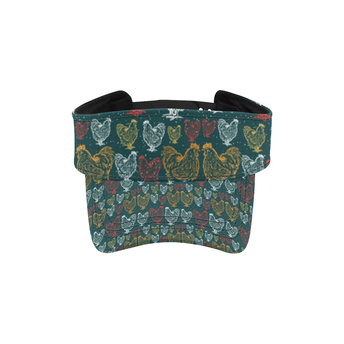 Rooster Hand Draw Design Unisex Sun Visor