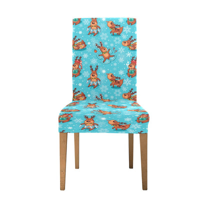 Reindeer Print Design LKS402 Dining Chair Slipcover