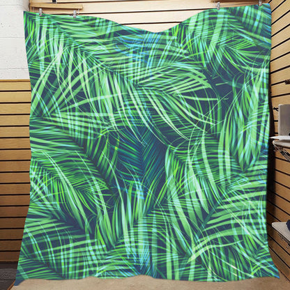 Palm Leaves Pattern Print Design PL02 Premium Quilt
