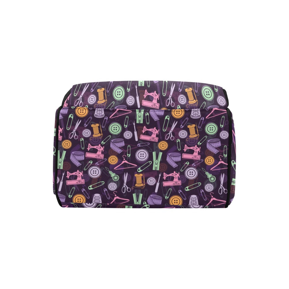 Sewing Equipment Print Design LKS306 Diaper Bag Backpack