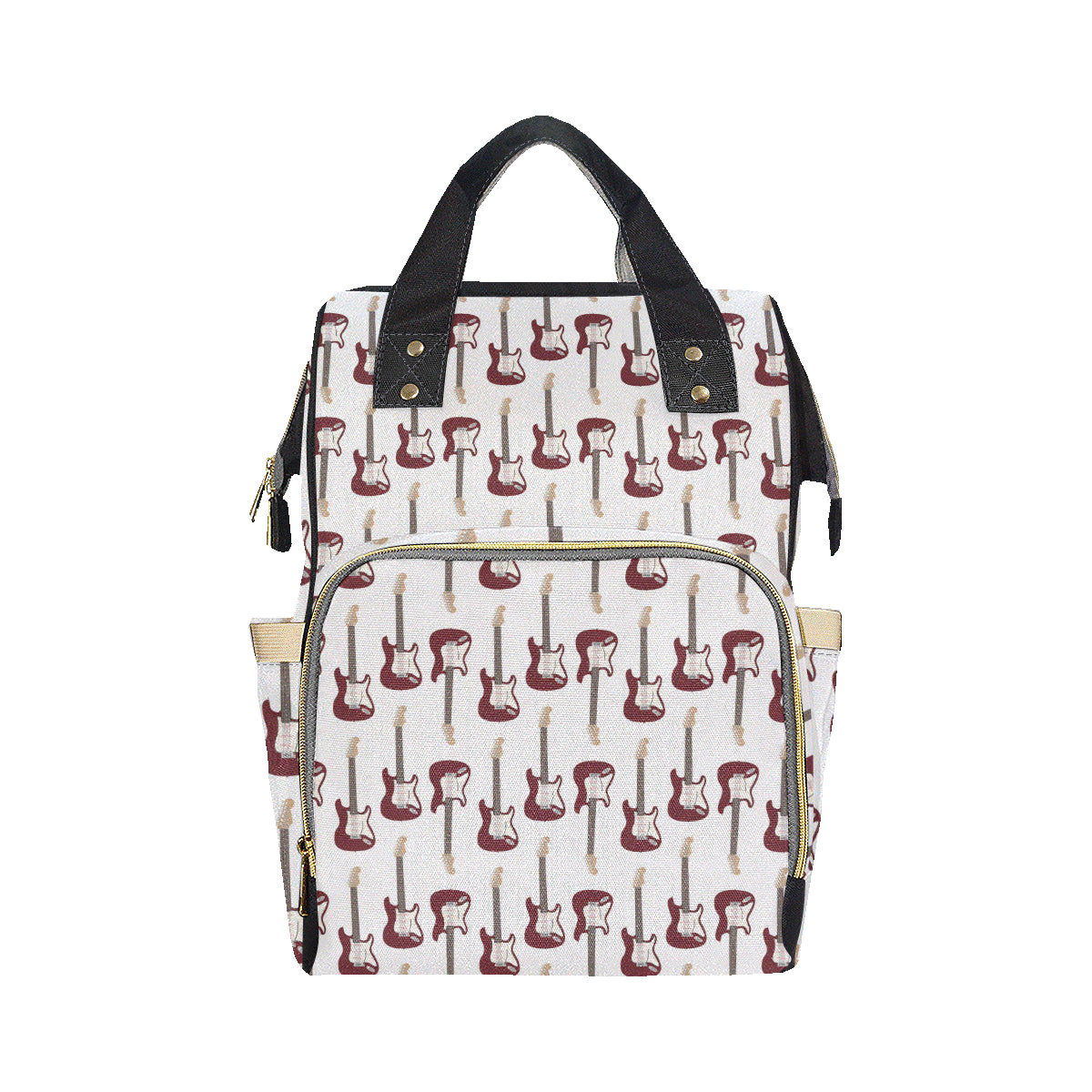 Bass Guitar Pattern Print Design 03 Diaper Bag Backpack