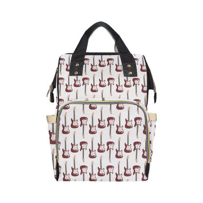 Bass Guitar Pattern Print Design 03 Diaper Bag Backpack
