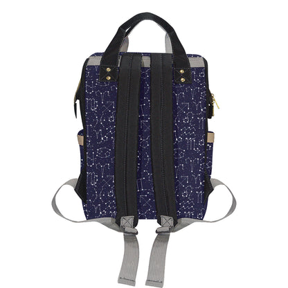 Zodiac Pattern Design Print Diaper Bag Backpack