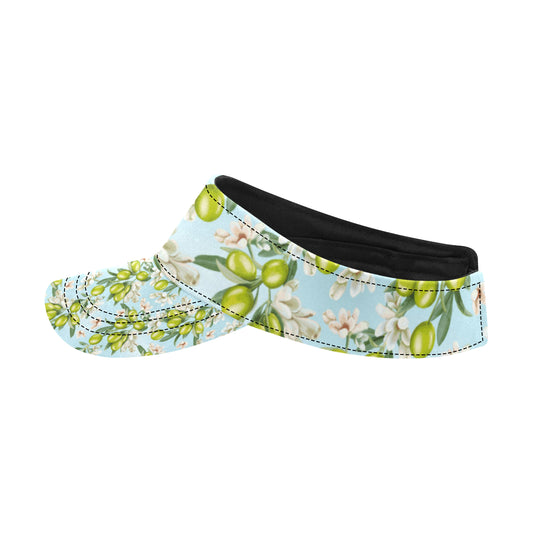 Elegant Olive Floral Print Unisex Sun Visor