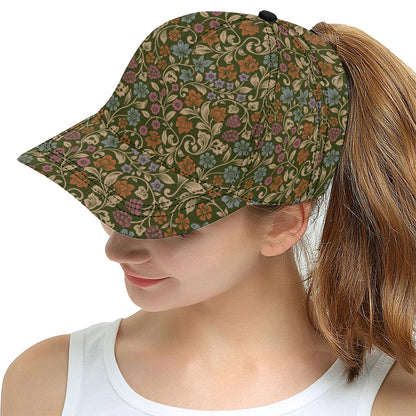 Floral Vintage Print Pattern Snapback Cap