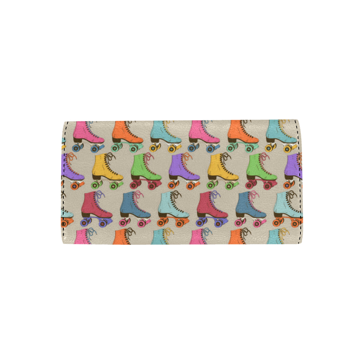 Roller skate Pattern Print Design A01 Women's Trifold Wallet